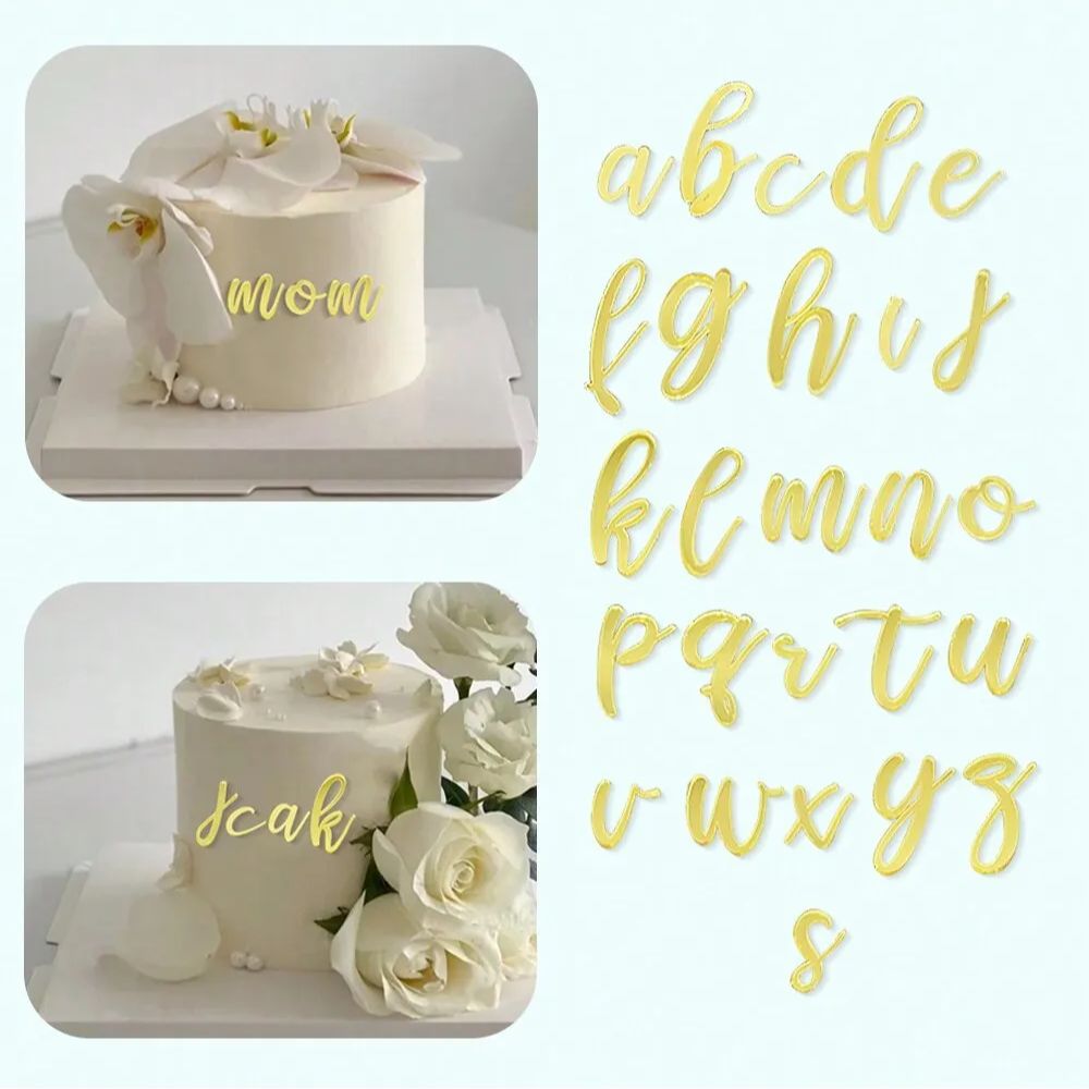Wedding Z - 1set Golden Mirror Acrylic A-Z English