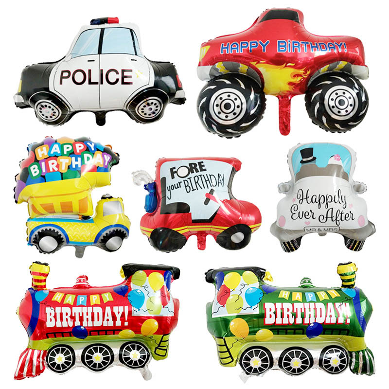 1PC Cartoon Car Balloons Fire  - Wedding Qq ulasan dan harga