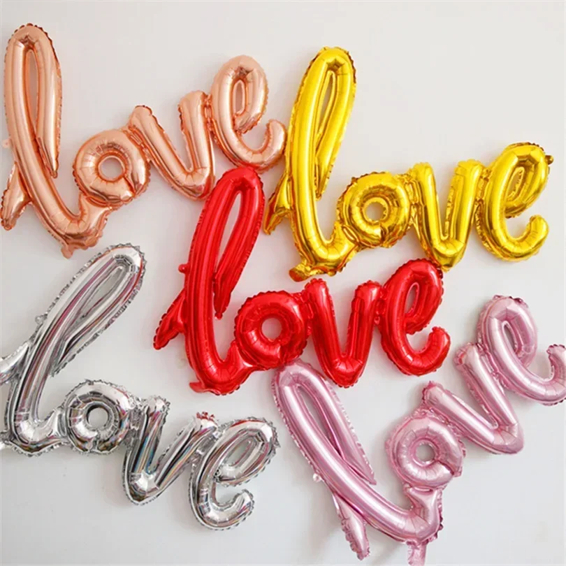 1pc Small Love Letter Foil Bal - Wedding Qq ulasan dan harga