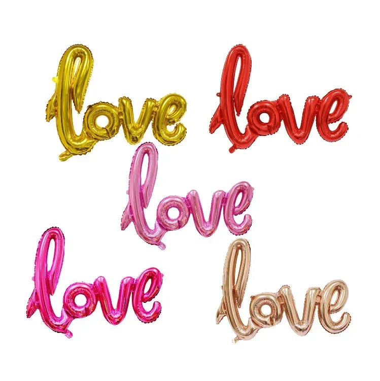 1pc Small Love Letter Foil Bal - Wedding Qq ulasan dan harga
