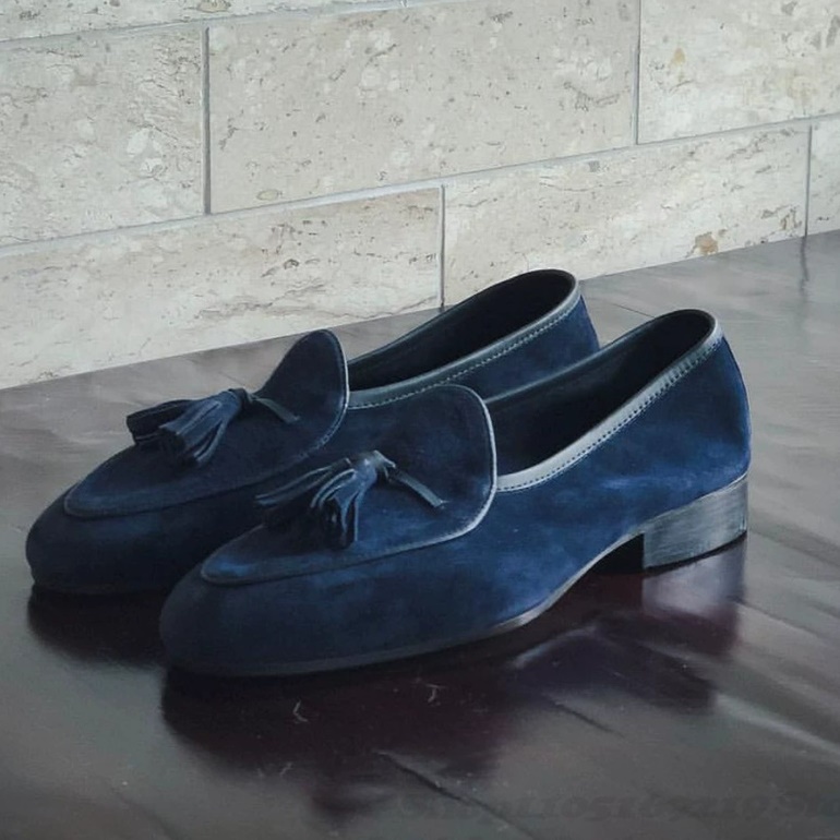 Tassel Decor Men Loafers Navy  - Wedding Dress Supply ulasan dan harga