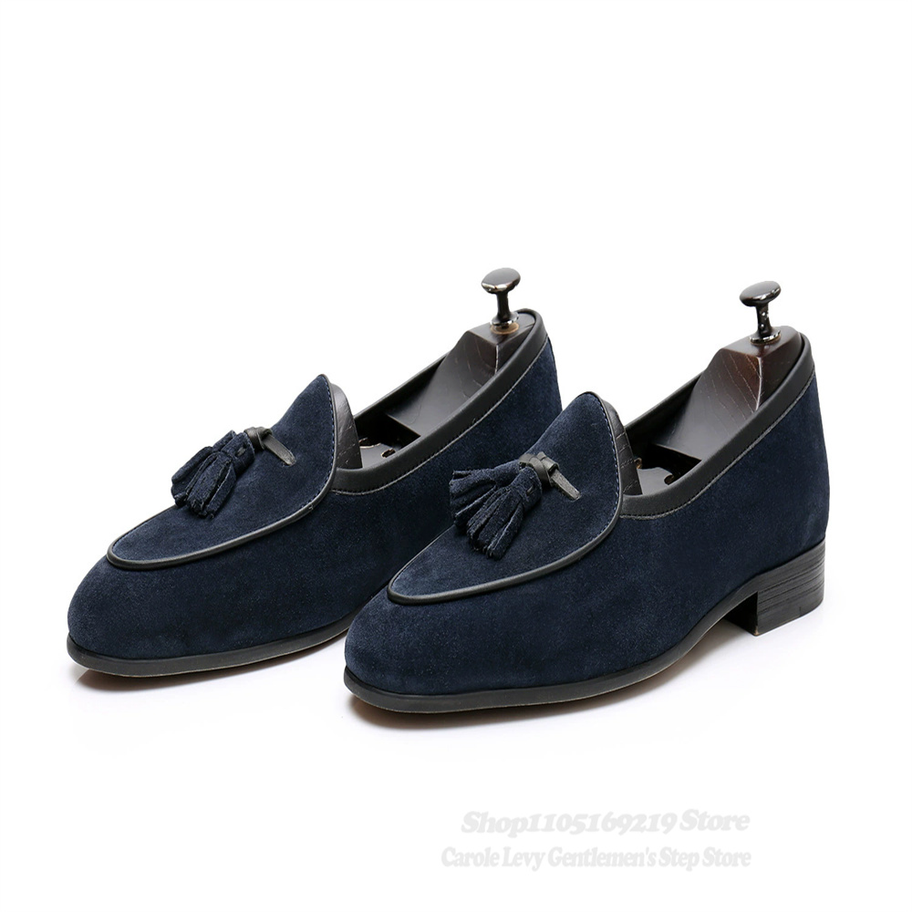 Tassel Decor Men Loafers Navy  - Wedding Dress Supply ulasan dan harga