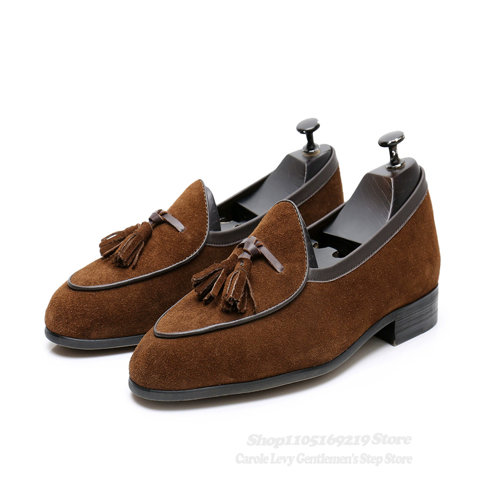 Tassel Decor Men Loafers Navy  - Wedding Dress Supply ulasan dan harga