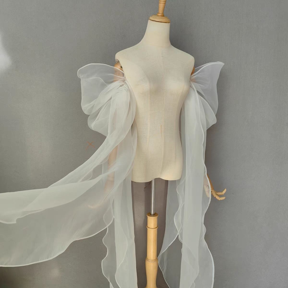 Bridal Sleeve Organza Detachab - Wedding Dress Supply ulasan dan harga
