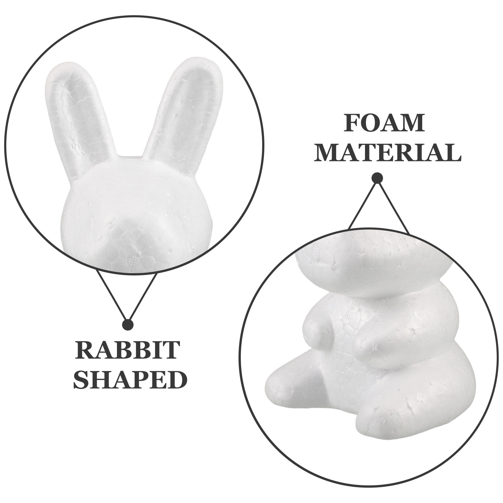 3Pcs Foam Bunny Decoration Whi - Wedding Event Supply ulasan dan harga
