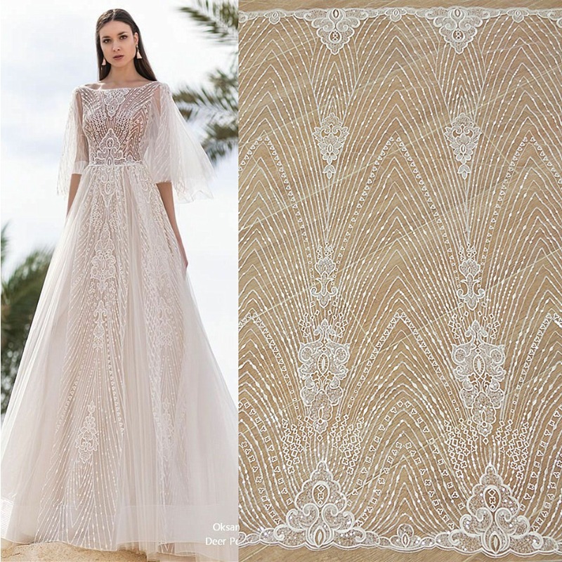 New Striped Lace Embroidery Se - Wedding Dress Supply ulasan dan harga