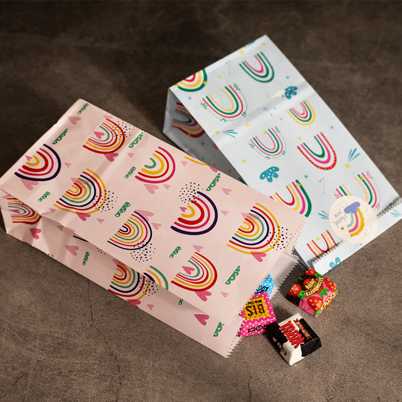 Small Paper Bags Rainbow Print - Wedding Event Supply ulasan dan harga