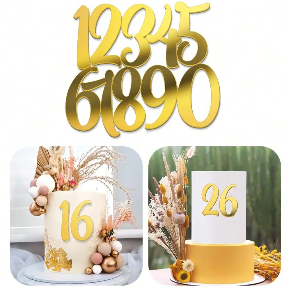 1set Golden Mirror Acrylic A-Z - Wedding Z ulasan dan harga