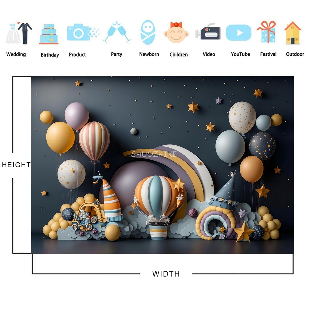 Photography Backdrop 3D Balloo - Wedding Qq ulasan dan harga