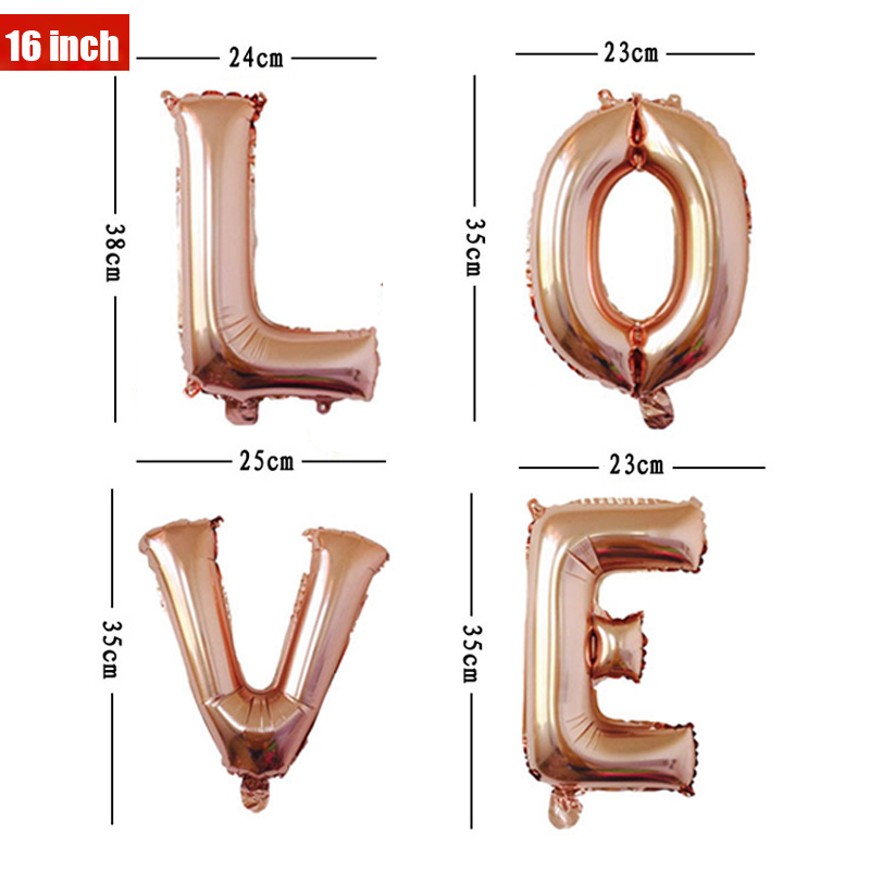 16 32 40 Inch Foil Letter Ball - Wedding Z ulasan dan harga