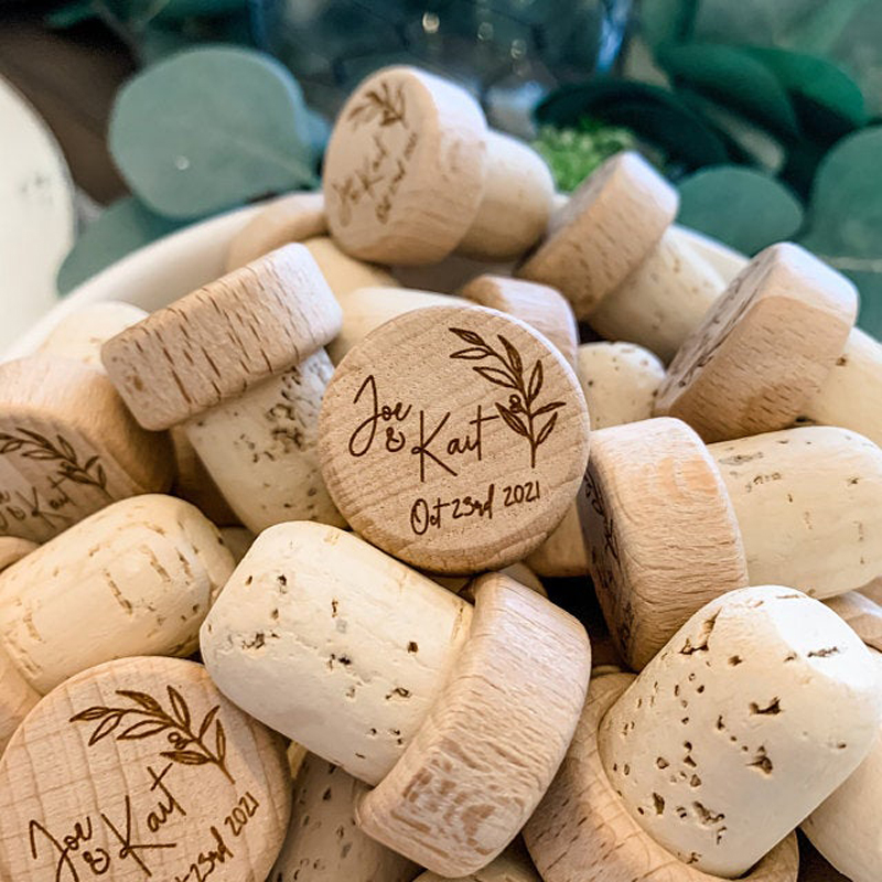 Customized Wood Wine Stopper W - Wedding Supply List ulasan dan harga