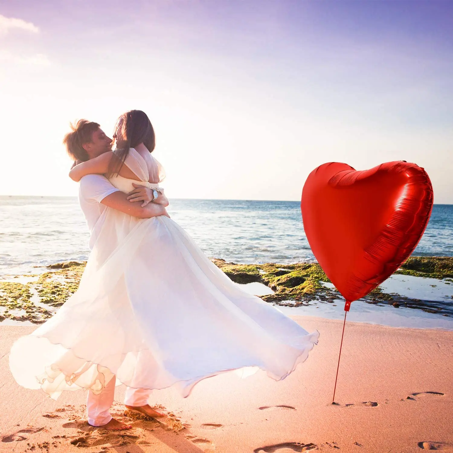 1/2pcs 36 inches Heart balloon - Wedding Qq ulasan dan harga