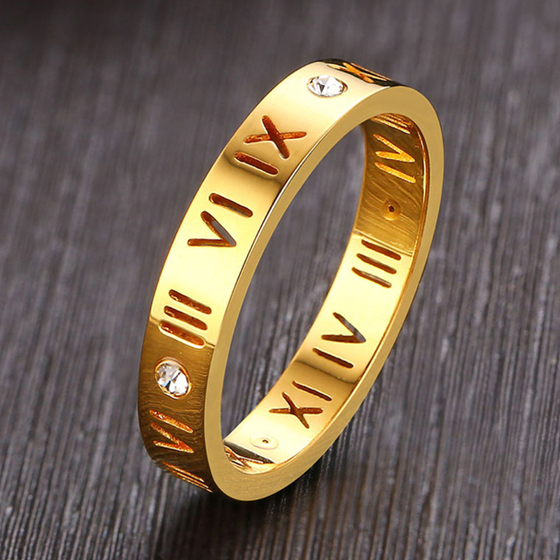 Hollow Roman Numeral Ring Stai - Wedding Z ulasan dan harga