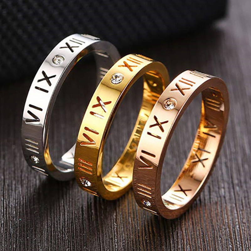 Hollow Roman Numeral Ring Stai - Wedding Z ulasan dan harga