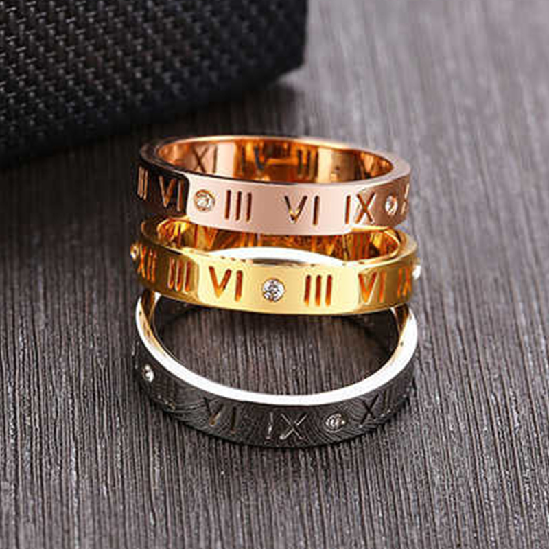 Hollow Roman Numeral Ring Stai - Wedding Z ulasan dan harga