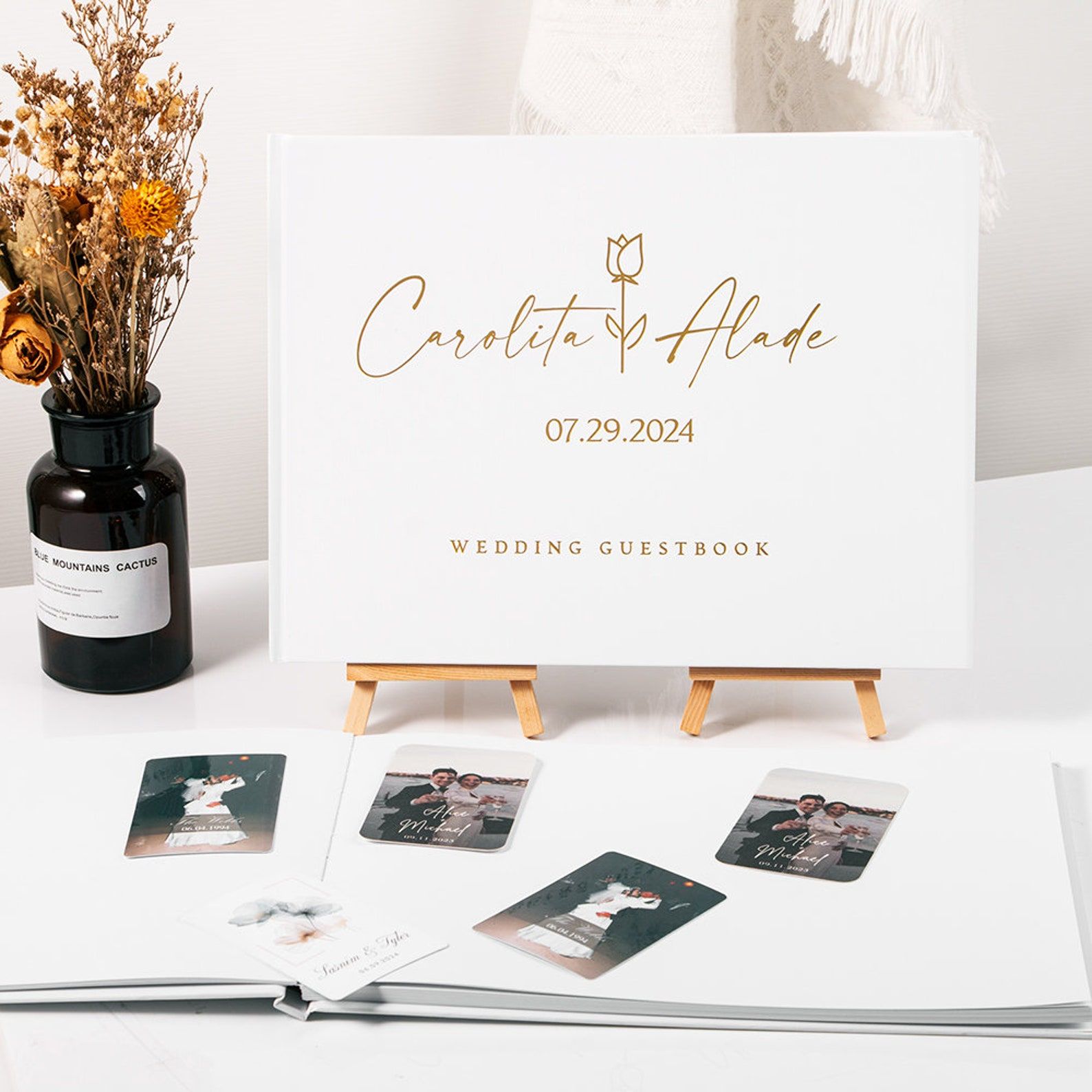 Custom Wedding Guestbook Perso - Wedding Supply List ulasan dan harga
