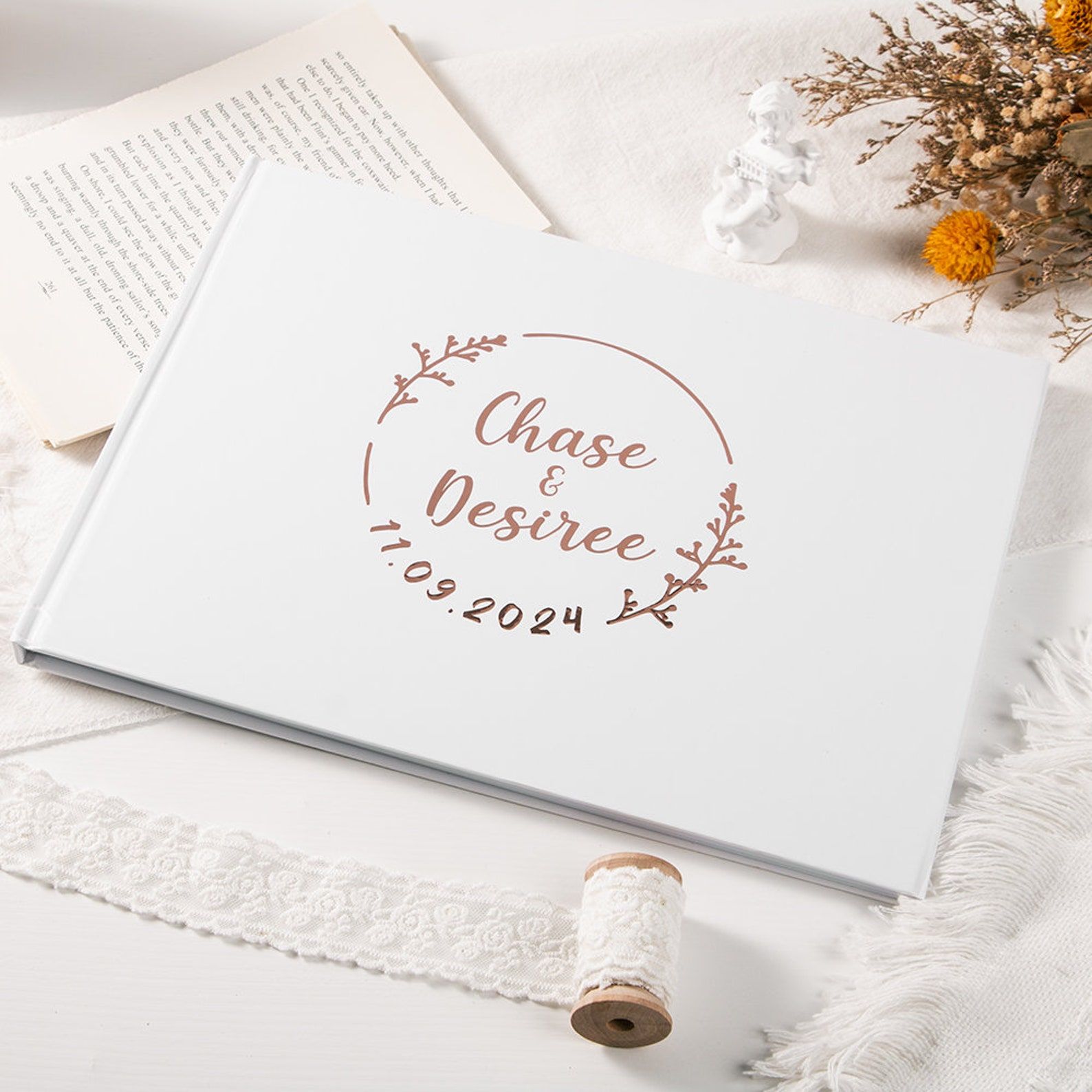 Custom Wedding Guestbook Perso - Wedding Supply List ulasan dan harga